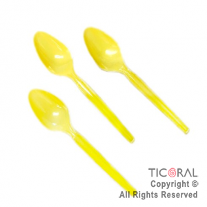 CUCHARA CLASSIC PLAST AMARILLO PASTEL x 20